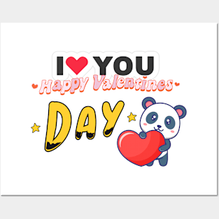 I LOVE YOU HAPPY VALENTINES DAY Posters and Art